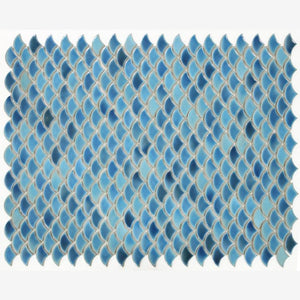 Antigua Navy Blue 2x3 Fishscale Porcelain Mosaic